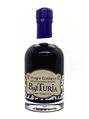 12x Baeturia Balsamique au Vinaigre Biologique avec Pedro Ximénez - Bouteille en verre 250 ml