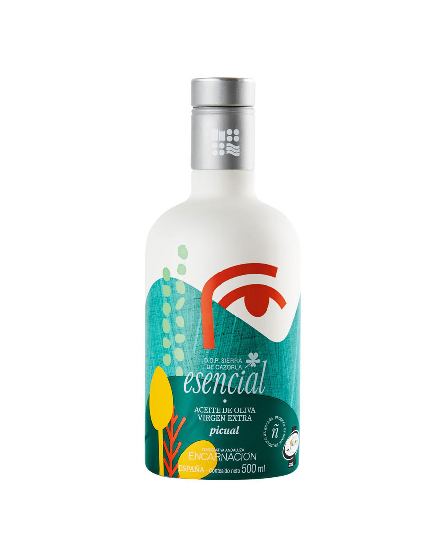 Esencial Verde Temprano Picual Glass bottle 500 ml. - Oliva Oliva
