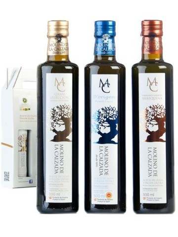 Molino de la Calzada Geschenketui 3 Flaschen 500 ml. - Oliva Oliva