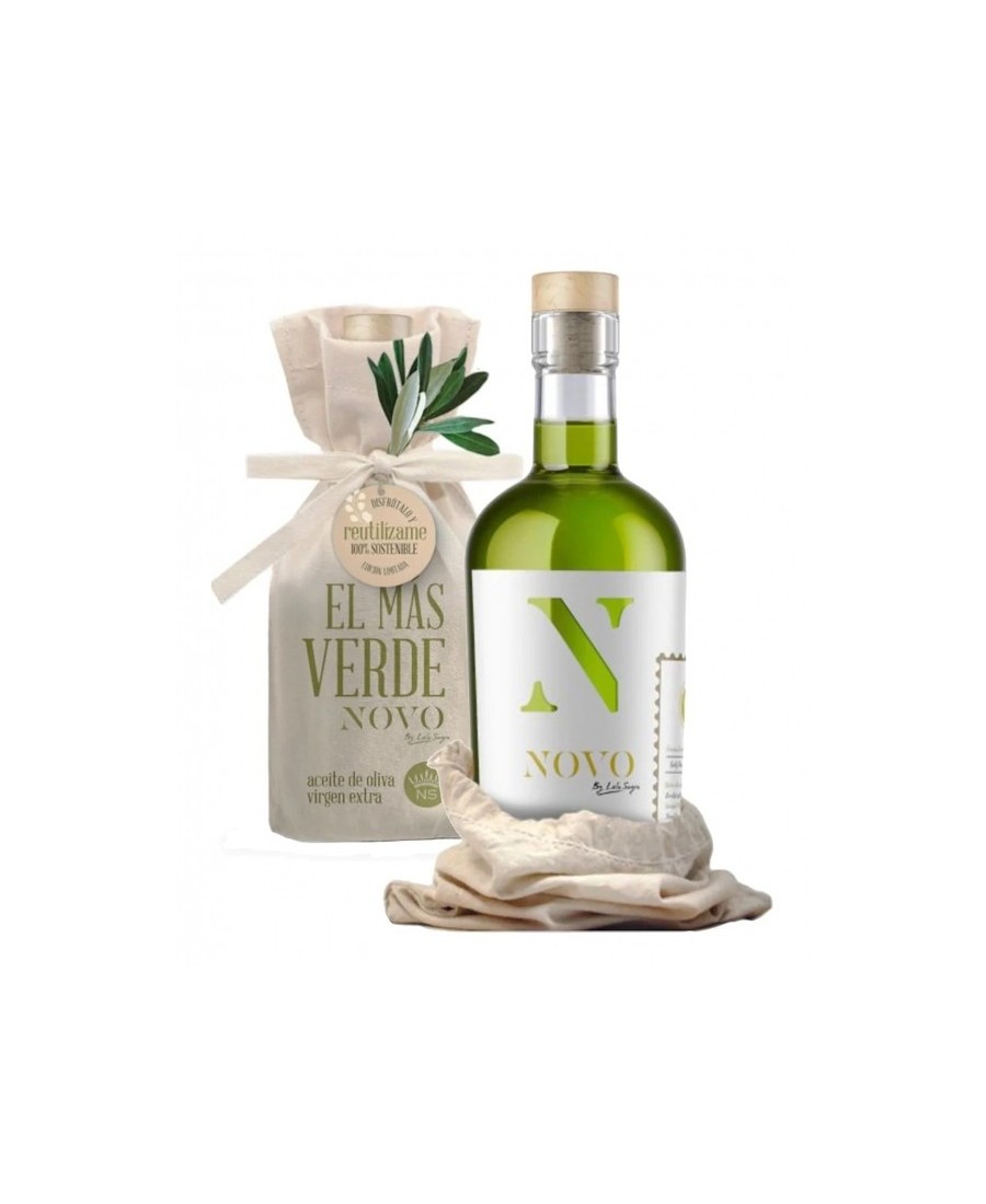 Nobleza del Sur NOVO Glasflasche 500 ml. + Stoffsack - Oliva Oliva