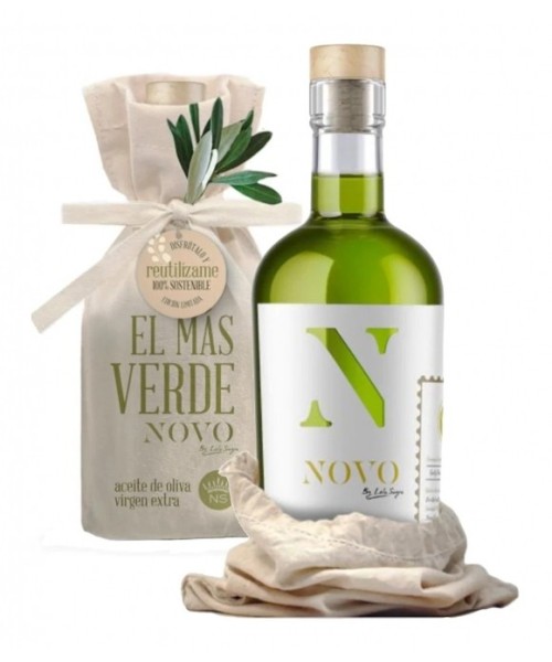 Nobleza del Sur NOVO Glasflasche 500 ml. + Stoffsack - Oliva Oliva