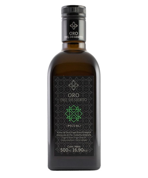 Oro del Desierto Picual Squared glass bottle 500 ml. - Oliva Oliva