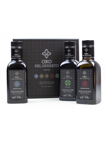 Oro del Desierto Gift Box 3 Glass bottles 250 ml. - Oliva Oliva