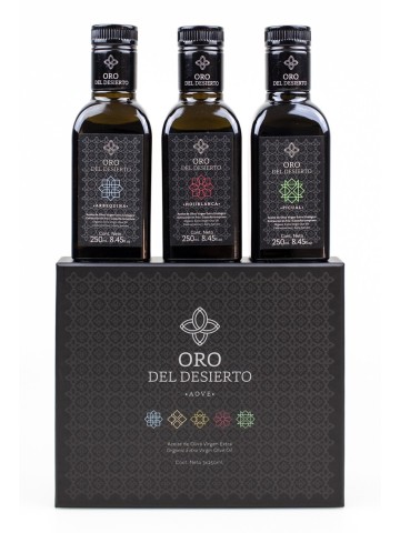 Oro del Desierto Gift Box 3 Glass bottles 250 ml. - Oliva Oliva 2