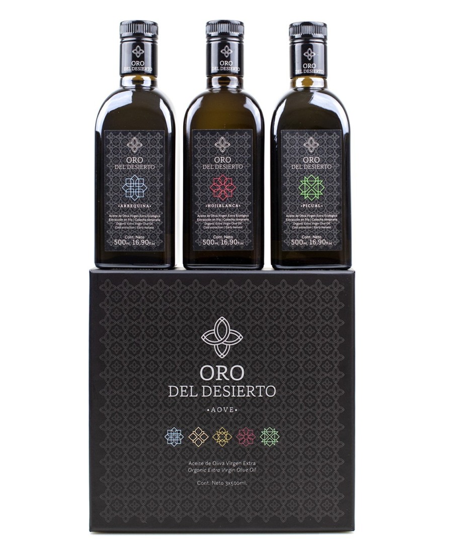 Oro del Desierto Estuche Regalo - 3 Frascas de vidrio 500 ml.
