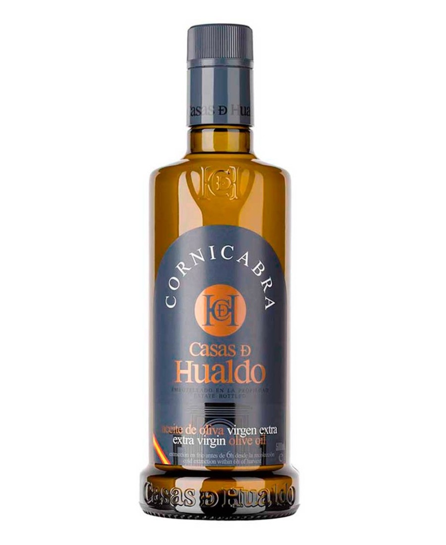olive oil  casas de hualdo cornicabra glass bottle 500 ml