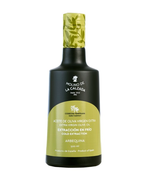 Molino de la Calzada Arbequina Bell Glass bottle 500 ml. - Oliva Oliva