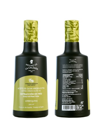 Molino de la Calzada Arbequina Bell Glasflasche 500 ml. - Oliva Oliva 2