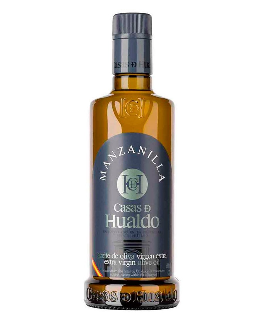 olive oil  casas de hualdo manzanilla glass bottle  500ml