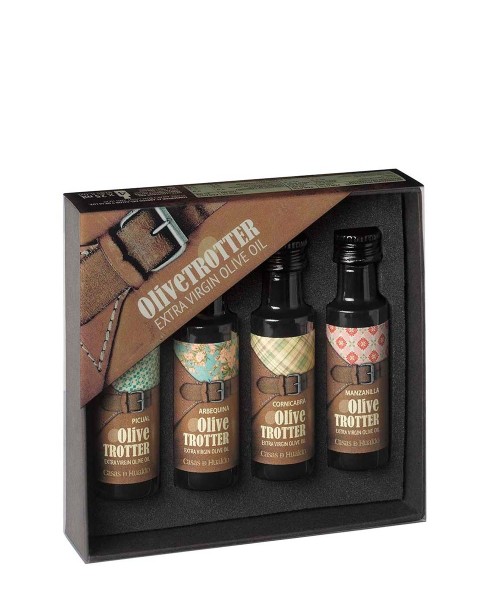 Casas de Hualdo Olive Trotter 25 ml Case - Case mit 4 Glasflaschen