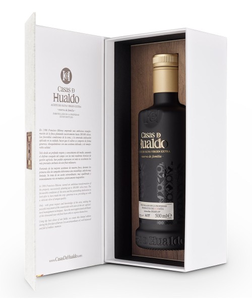 olive oil  casas de hualdo reserva de familia glass bottle 500 ml