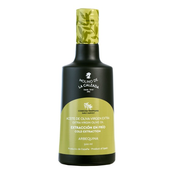 Molino de la Calzada Arbequina Bell Glass bottle 500 ml. - Oliva Oliva