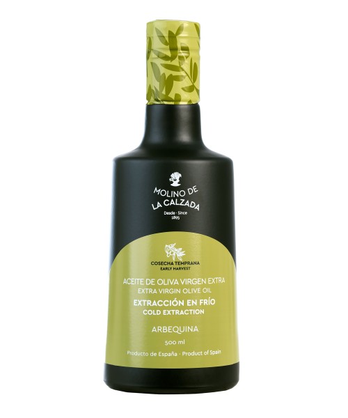 Molino de la Calzada Arbequina Bell - Botella de vidrio 500 ml.