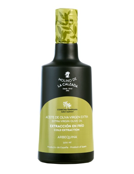 Molino de la Calzada Arbequina Bell Glass bottle 500 ml. - Oliva Oliva