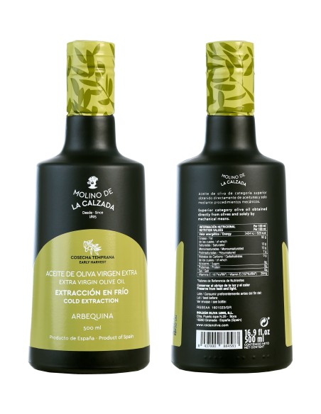 Molino de la Calzada Arbequina Bell Glass bottle 500 ml. - Oliva Oliva