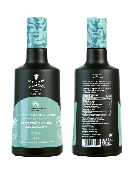 Molino de la Calzada Picual Bell Bouteille verre 500 ml. - Oliva Oliva