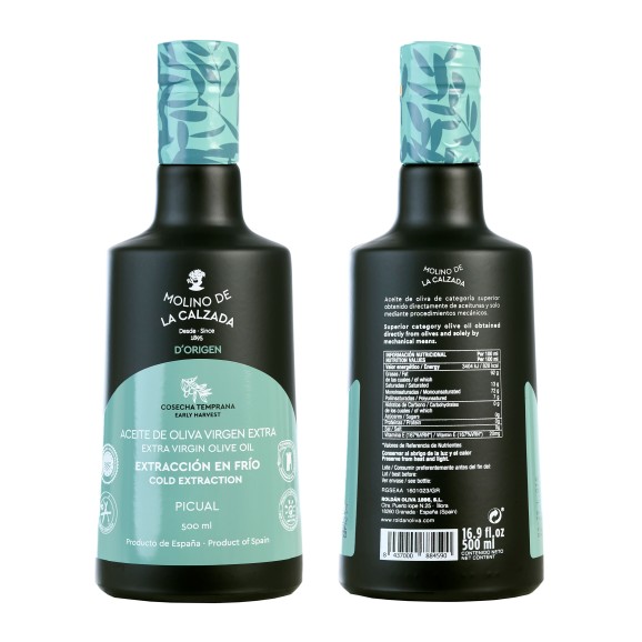 Molino de la Calzada Picual Bell Glasflasche 500 ml. - Oliva Oliva