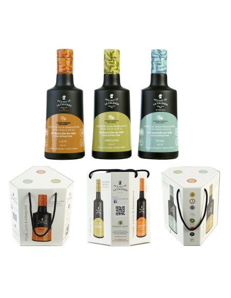 Molino de la Calzada Etui de 3 bouteilles 500 ml. - Oliva Oliva