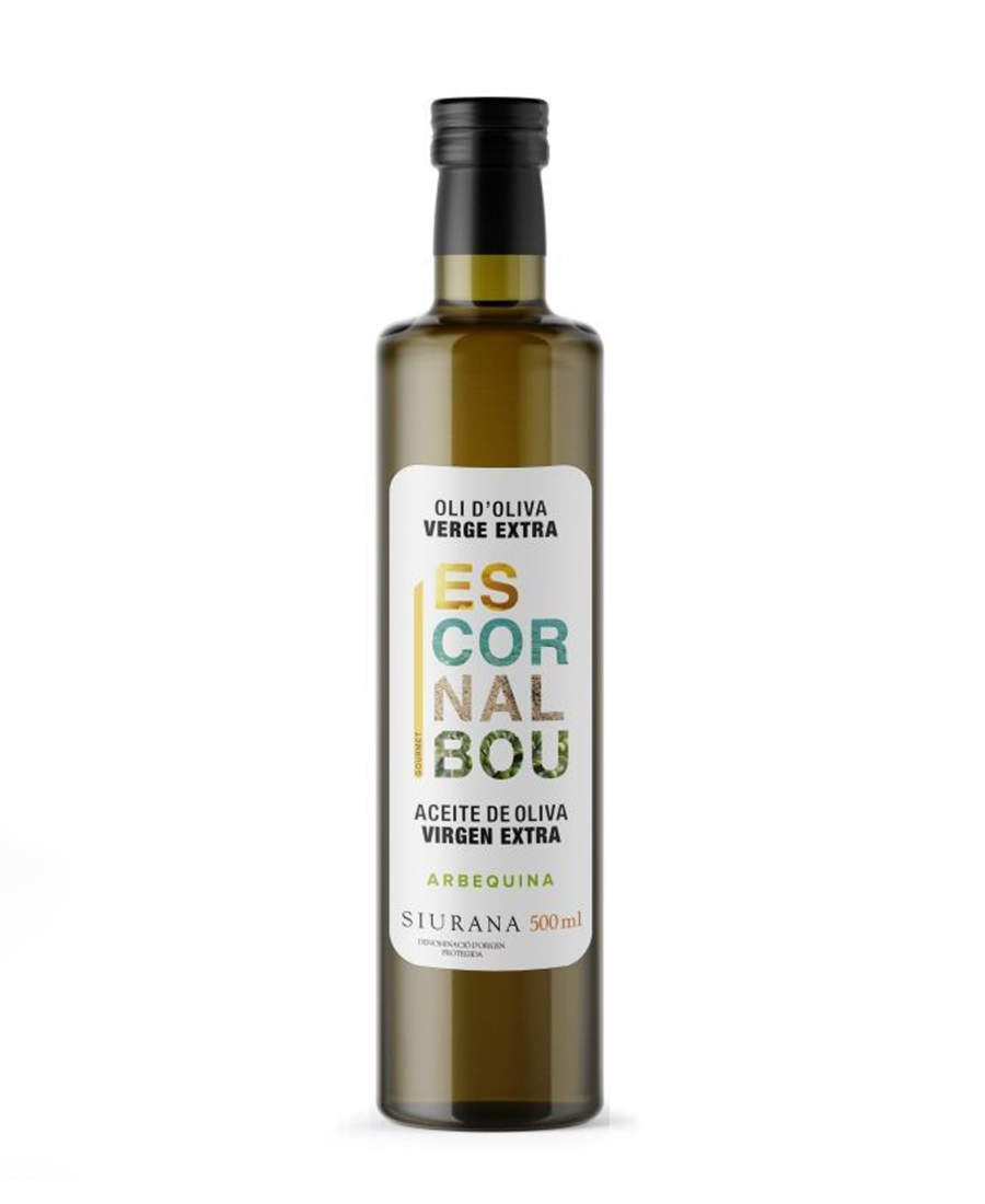 Escornalbou Arbequina Bouteille en verre 500 ml. - Oliva Oliva