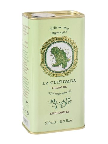 La Cultivada Arbequina Bidon métal 500 ml. - Oliva Oliva