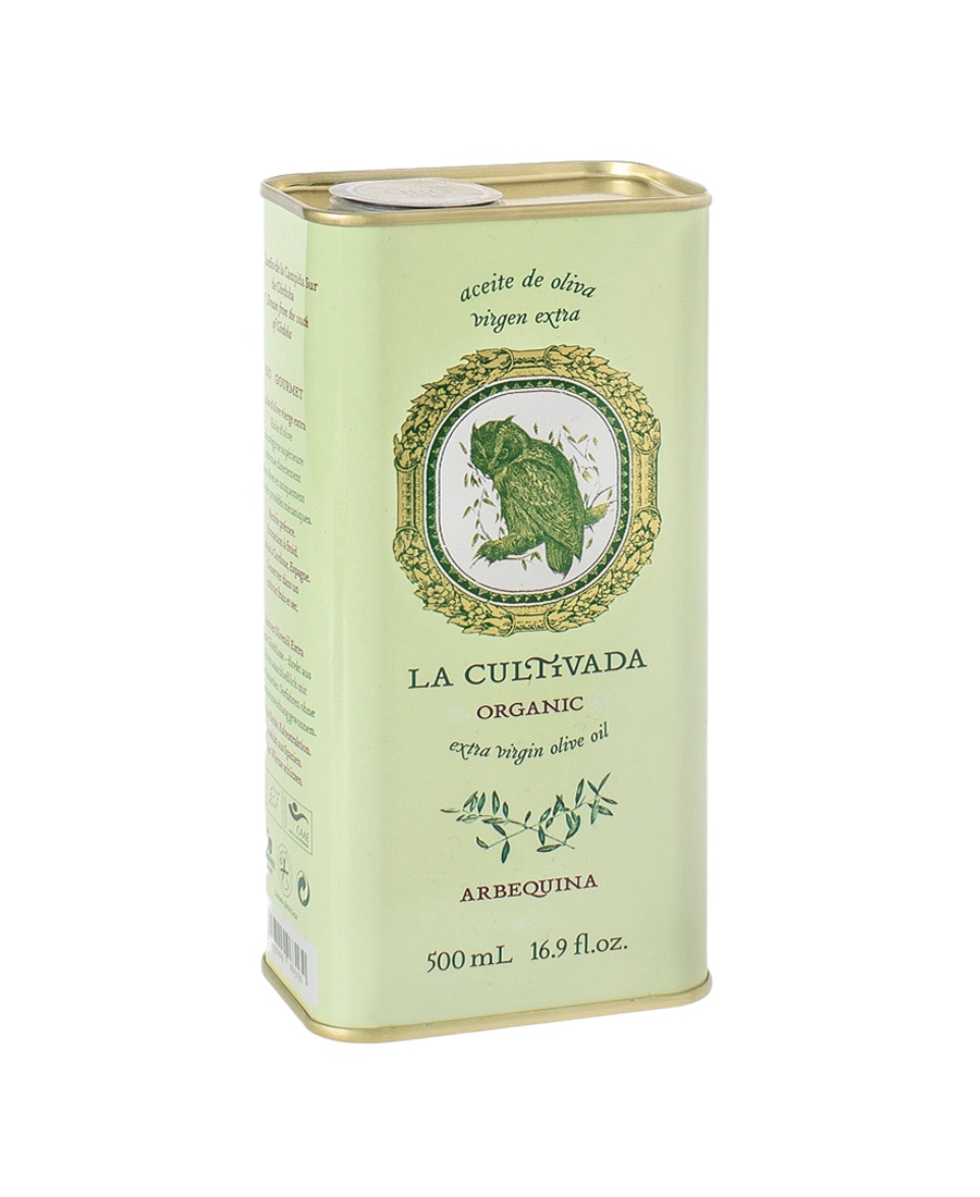 La Cultivada Arbequina Bidon métal 500 ml. - Oliva Oliva