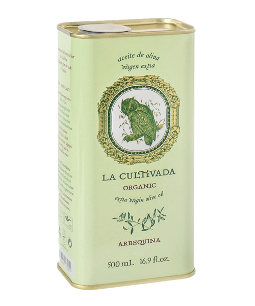 La Cultivada Arbequina Bidon métal 500 ml. - Oliva Oliva