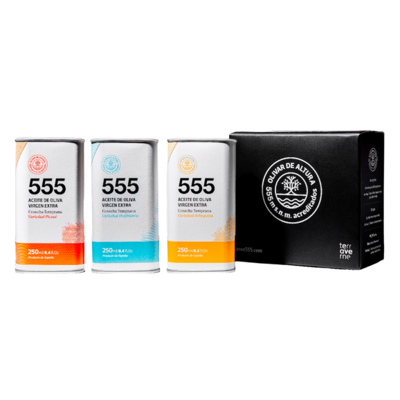 555 Selection Case with tins 3x250 ml. - Oliva Oliva