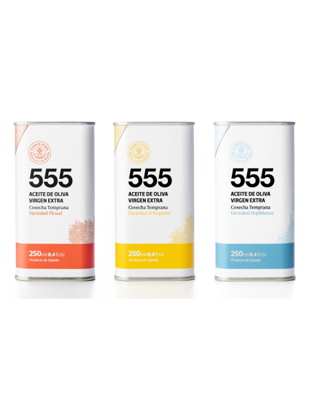 555 Selection Case with tins 3x250 ml. - Oliva Oliva