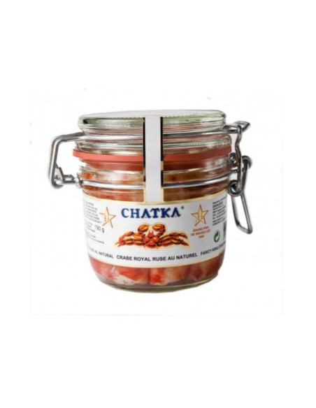 Chatka Russian King Crab 60% legs Glass jar 310 gr. - Oliva Oliva