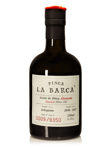Finca La Barca Smoked Olive Oil Glass bottle 500 ml. - Oliva Oliva