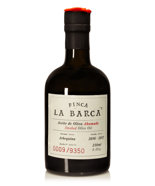Finca La Barca Geräuchertes Olivenöl Glasflasche 500 ml. - Oliva Oliva