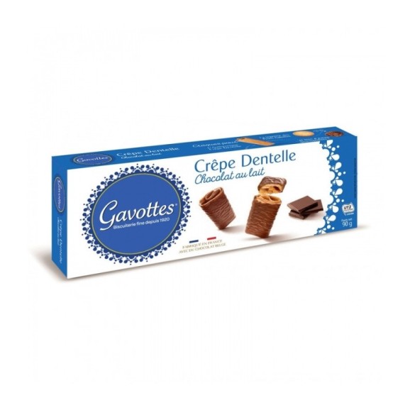 Gavottes Crêpe Dentelle Milk chocolate biscuits 90 gr. - Oliva Oliva