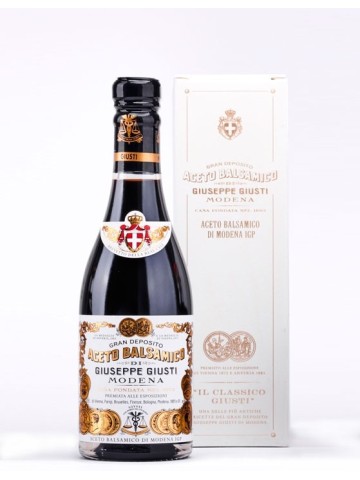 Giuseppe Giusti BALSAMIC VINEGAR of modena Il Classico 2 gold medals Glass Bottle 250 ML 