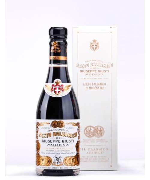 Giuseppe Giusti BALSAMICO-ESSIG aus Modena Il Classico 2 Goldmedaillen Flasche 250 ML