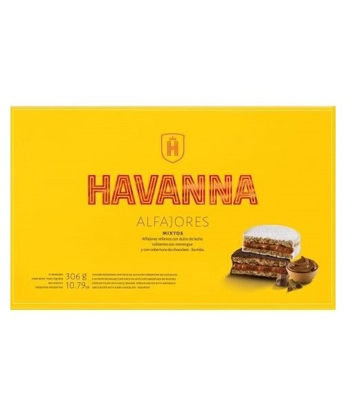 Havanna Alfajores mixtes 6 Unités Boîte 306 gr. - Oliva Oliva