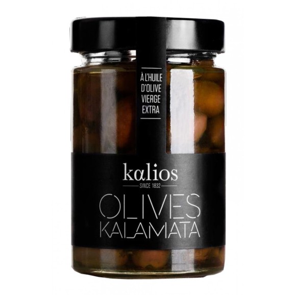 Kalios Kalamata Oliven mit EVOO Glas 310 gr. - Oliva Oliva