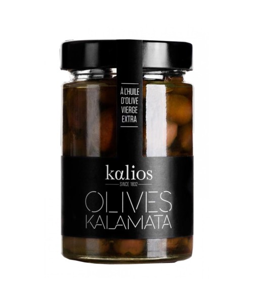 Kalios Kalamata Olives with EVOO Jar 310 gr. - Oliva Oliva