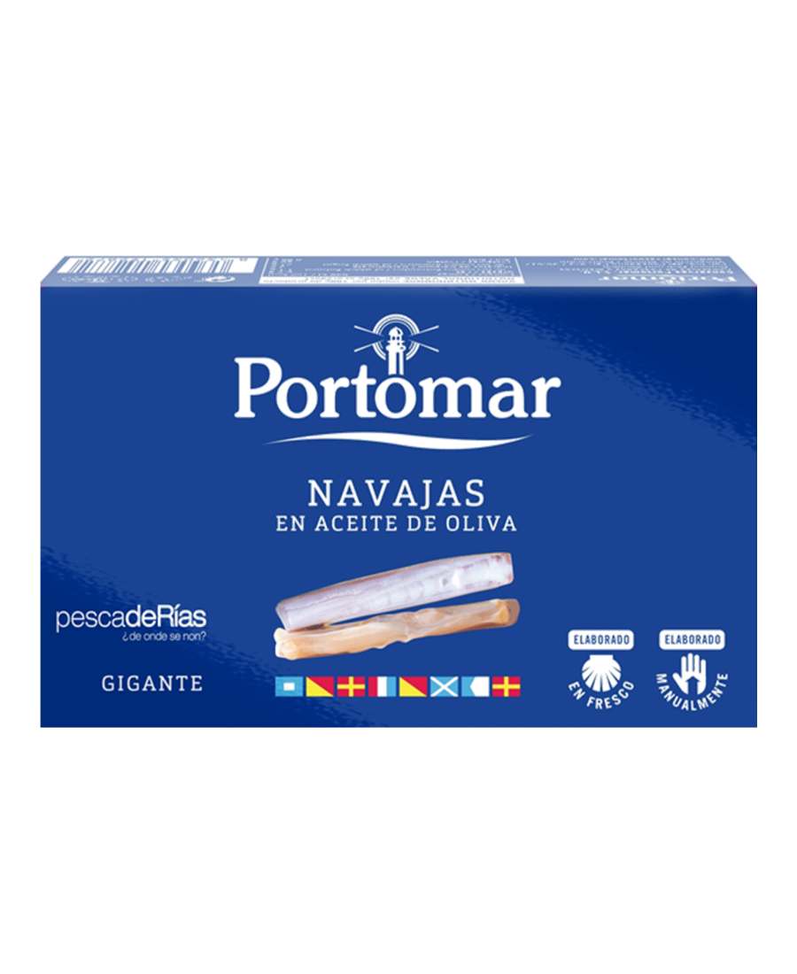 Portomar Schwertmuscheln aus galicischen Rias Olivenöl - Oliva Oliva