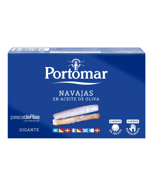 Portomar Schwertmuscheln aus galicischen Rias Olivenöl - Oliva Oliva