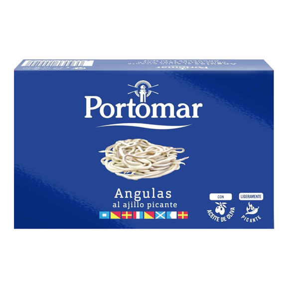 Portomar Glasaal in Olivenöl mit Knoblauch Dose 115 gr. - Oliva Oliva