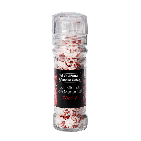 Sal de Añana Sal Mineral de Manantial con Cayena - Molinillo 75 gr.