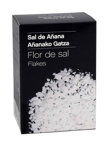 Sal de Añana Flocken von fleur de sel Box 250 gr. - Oliva Oliva