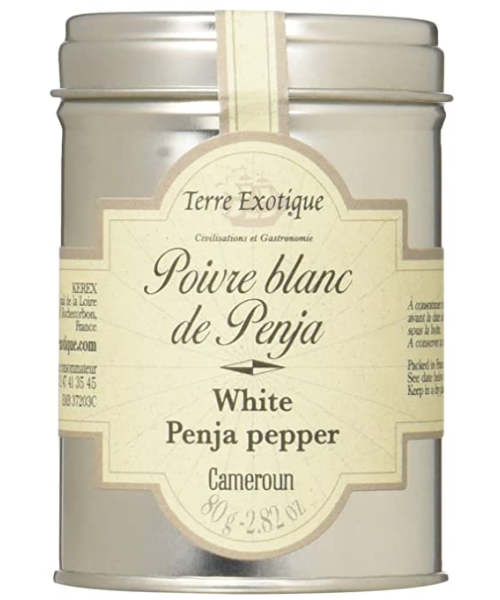 Terre Exotique Penja Weisser Pfeffer Glas 80 gr. - Oliva Oliva