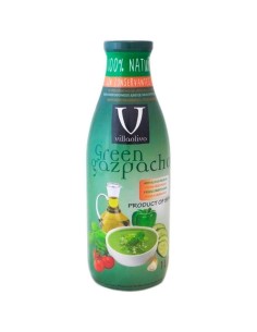 Villaolivo - Grüner Gazpacho - 1 l. Glasflasche