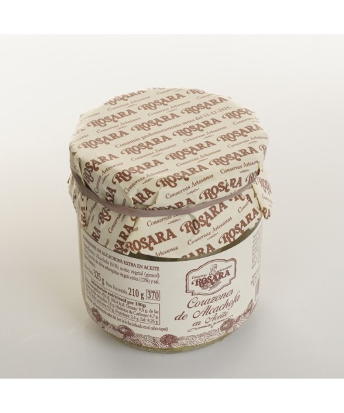 Conservas Artesanas Rosara Corazones de Alcachofa en aceite Tarro 370 ML