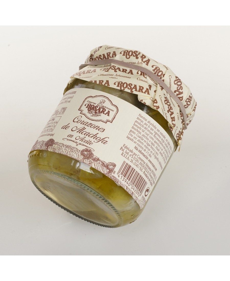 Conservas Artesanas Rosara Corazones de Alcachofa en aceite Tarro 370 ML