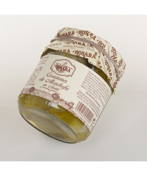 Conservas Artesanas Rosara Corazones de Alcachofa en aceite Tarro 370 ML