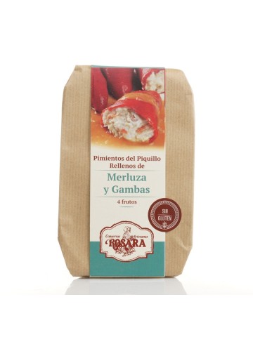 Conservas Artesanas Rosara Pimiento Relleno de Merluza y Gambas Lata A-F 270 ML