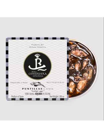 Real conservera Española Chipirones "Puntillitas" en su Tinta - Origen Atlántico 120 gr