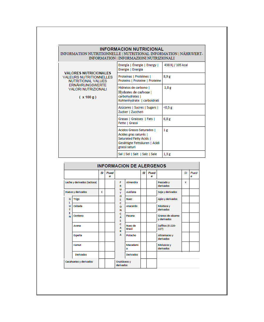 Sabores de Asturias Pastel de Oricios (Erizo de Mar) 150 gr